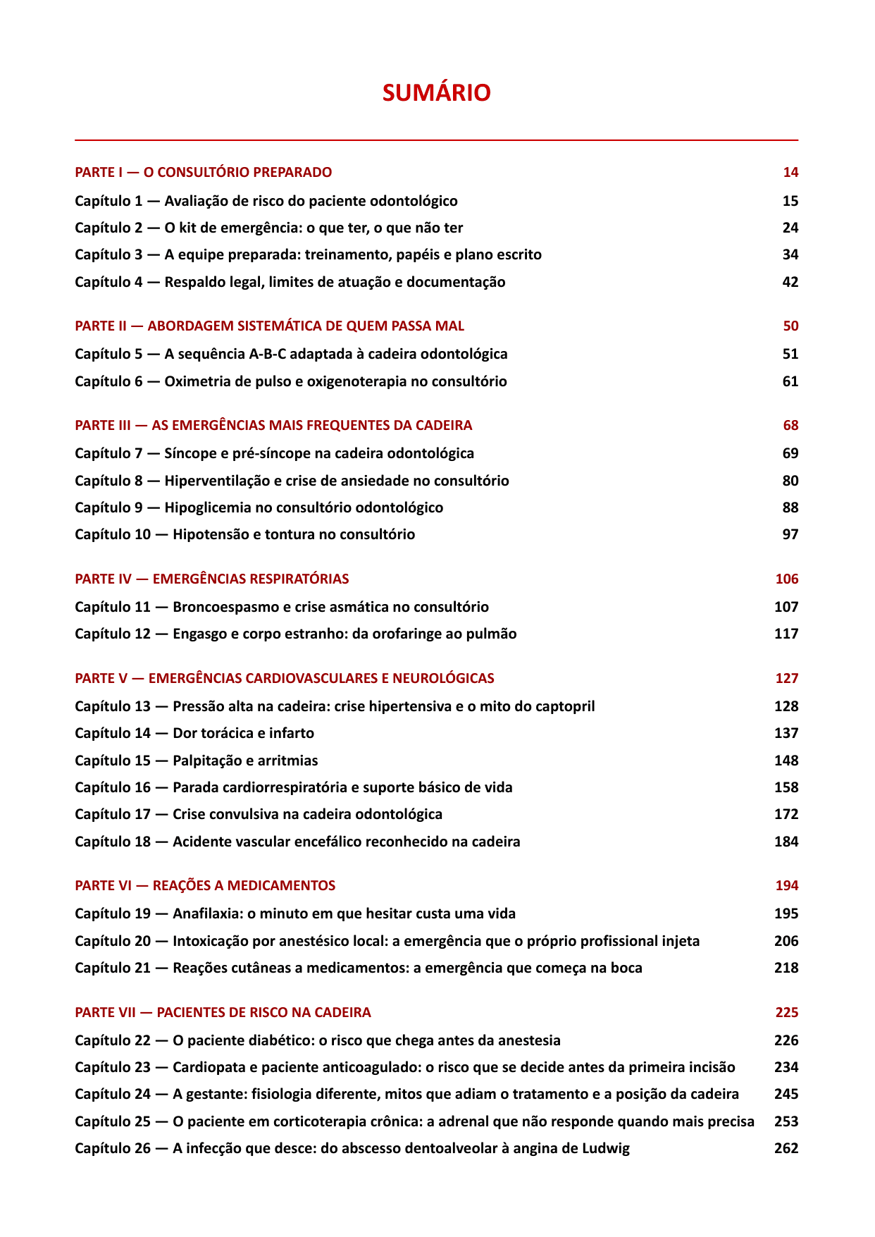 Sumário de Emergências Médicas na Odontologia — página 1 de 2